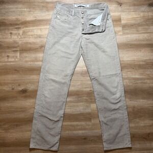 Diesel Corduroy Pants Men 33x34 Beige Straight Leg Preppy Casual Vintage Y2K